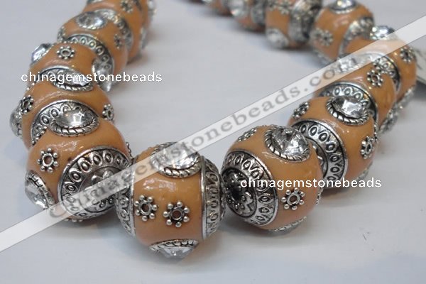 CIB191 19mm round fashion Indonesia jewelry beads wholesale