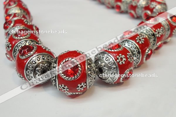 CIB193 19mm round fashion Indonesia jewelry beads wholesale