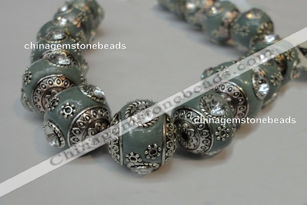 CIB195 19mm round fashion Indonesia jewelry beads wholesale