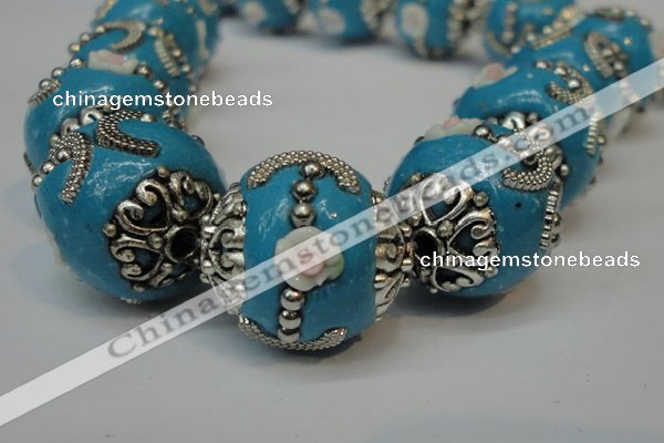 CIB211 17mm round fashion Indonesia jewelry beads wholesale