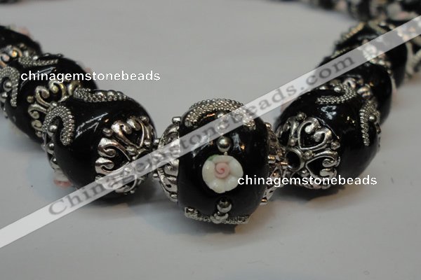 CIB213 17mm round fashion Indonesia jewelry beads wholesale