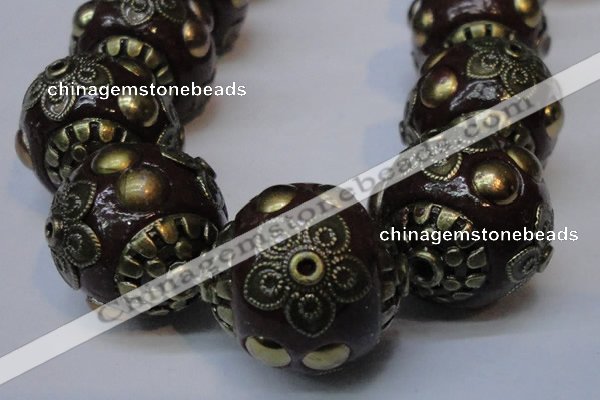 CIB225 18mm round fashion Indonesia jewelry beads wholesale