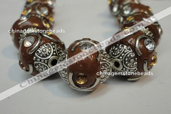 CIB236 15mm round fashion Indonesia jewelry beads wholesale