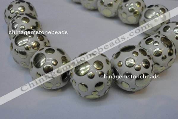 CIB250 22mm round fashion Indonesia jewelry beads wholesale