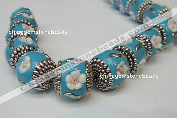 CIB261 17*18mm drum fashion Indonesia jewelry beads wholesale