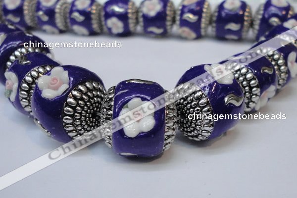 CIB262 17*18mm drum fashion Indonesia jewelry beads wholesale