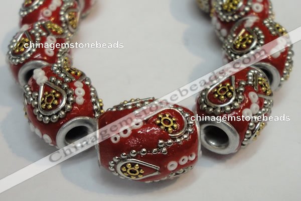 CIB300 15*20mm drum fashion Indonesia jewelry beads wholesale