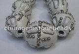 CIB316 20*23mm drum fashion Indonesia jewelry beads wholesale