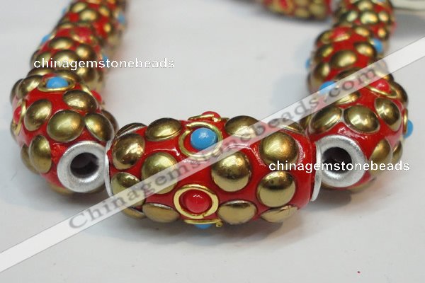 CIB320 13*25mm drum fashion Indonesia jewelry beads wholesale