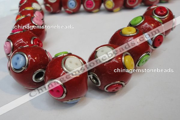 CIB350 20mm round fashion Indonesia jewelry beads wholesale