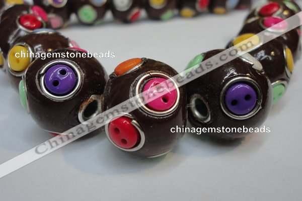 CIB351 20mm round fashion Indonesia jewelry beads wholesale