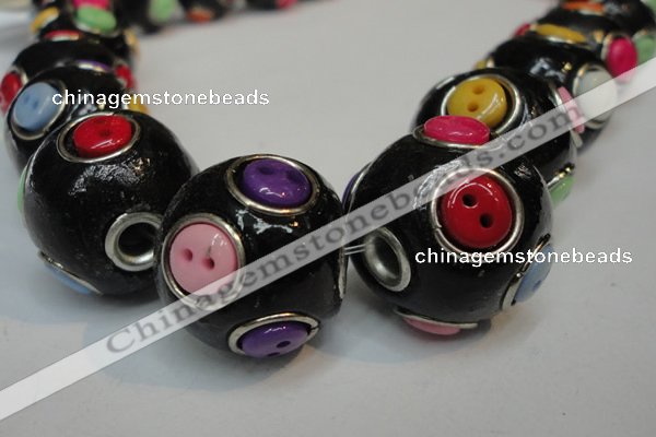CIB352 20mm round fashion Indonesia jewelry beads wholesale