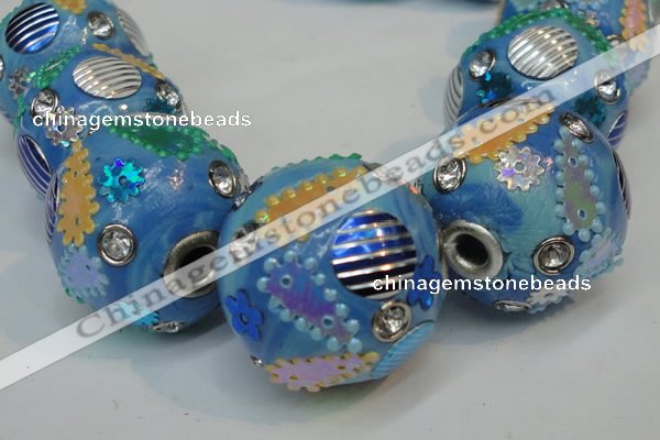 CIB360 23mm round fashion Indonesia jewelry beads wholesale