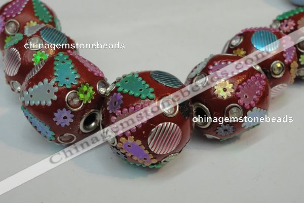 CIB361 23mm round fashion Indonesia jewelry beads wholesale