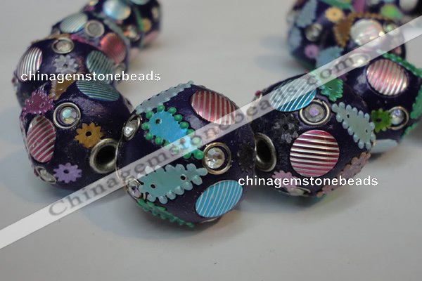 CIB362 23mm round fashion Indonesia jewelry beads wholesale