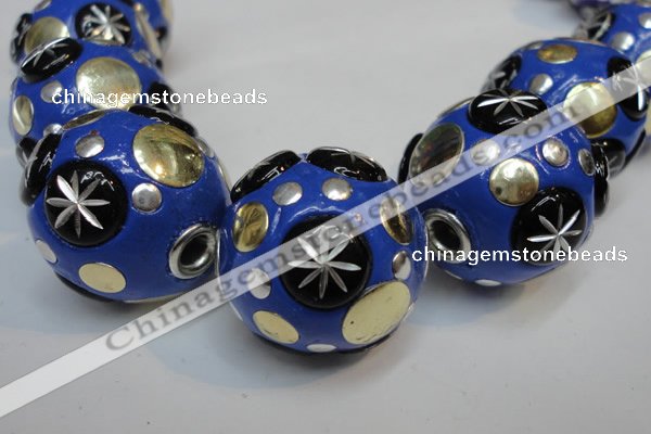 CIB365 23mm round fashion Indonesia jewelry beads wholesale