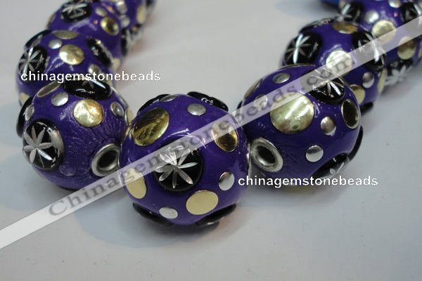 CIB366 23mm round fashion Indonesia jewelry beads wholesale