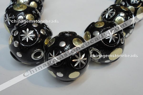 CIB367 23mm round fashion Indonesia jewelry beads wholesale