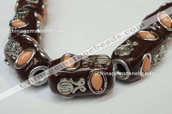 CIB369 15*25mm drum fashion Indonesia jewelry beads wholesale