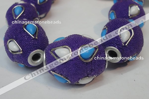 CIB492 18*23mm drum fashion Indonesia jewelry beads wholesale