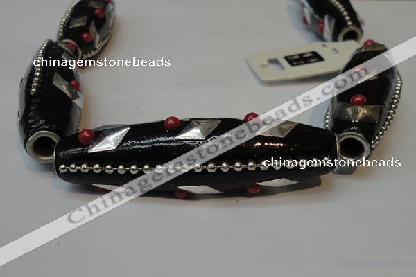 CIB53 17*60mm rice fashion Indonesia jewelry beads wholesale