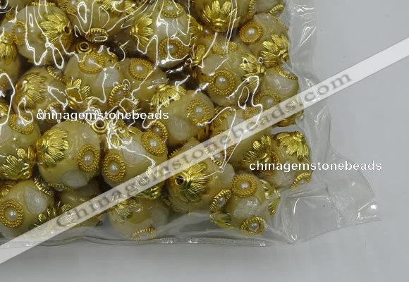 CIB531 22mm round fashion Indonesia jewelry beads wholesale