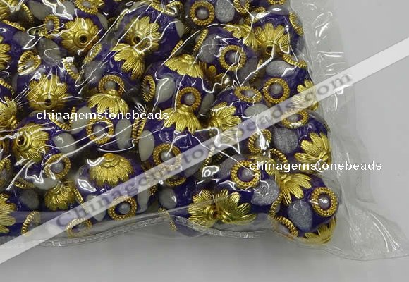 CIB537 22mm round fashion Indonesia jewelry beads wholesale