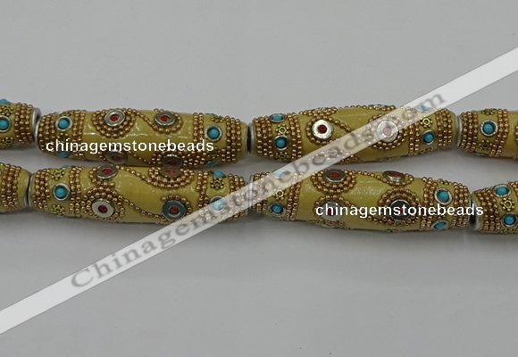 CIB662 16*60mm rice fashion Indonesia jewelry beads wholesale