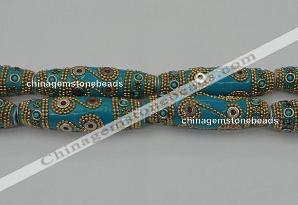 CIB670 16*60mm rice fashion Indonesia jewelry beads wholesale