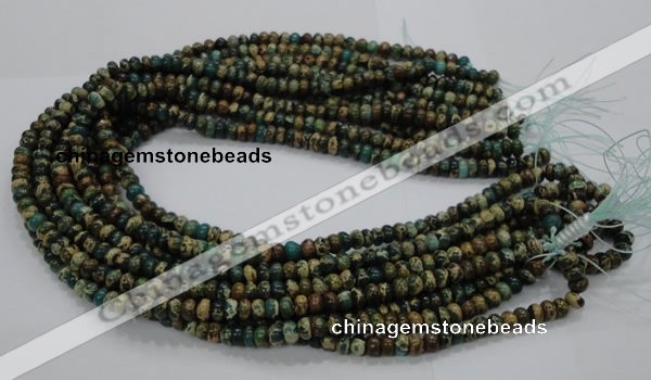 CIJ06 15.5 inches 4*6mm rondelle impression jasper beads wholesale