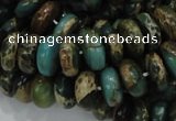 CIJ09 15.5 inches 6*12mm rondelle impression jasper beads wholesale