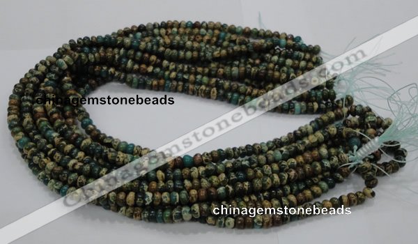 CIJ09 15.5 inches 6*12mm rondelle impression jasper beads wholesale