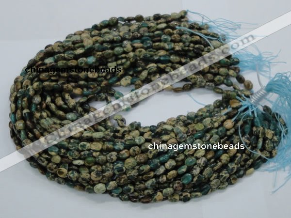 CIJ10 15.5 inches 6*8mm oval impression jasper beads wholesale