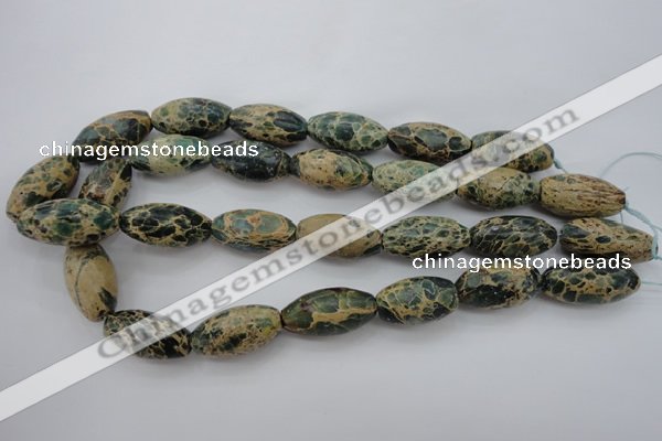 CIJ102 15.5 inches 15*30mm rice impression jasper beads wholesale