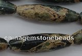 CIJ104 15.5 inches 12*40mm rice impression jasper beads wholesale