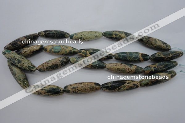 CIJ104 15.5 inches 12*40mm rice impression jasper beads wholesale