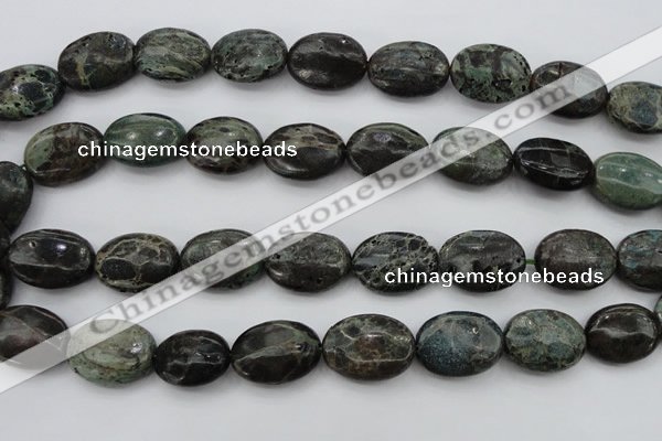 CIJ112 15.5 inches 13*18mm oval dyed impression jasper beads wholesale