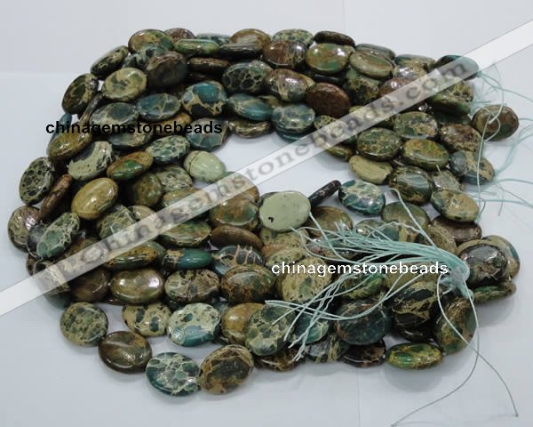 CIJ12 15.5 inches 15*20mm oval impression jasper beads wholesale