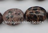 CIJ123 15.5 inches 13*18mm oval dyed impression jasper beads wholesale