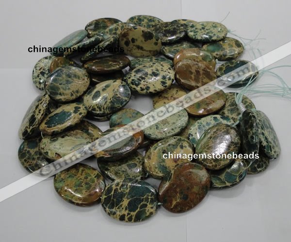 CIJ15 15.5 inches 22*30mm oval impression jasper beads wholesale