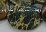 CIJ16 15.5 inches 30*40mm oval impression jasper beads wholesale