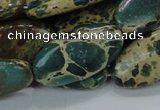 CIJ17 15.5 inches 15*30mm oval impression jasper beads wholesale