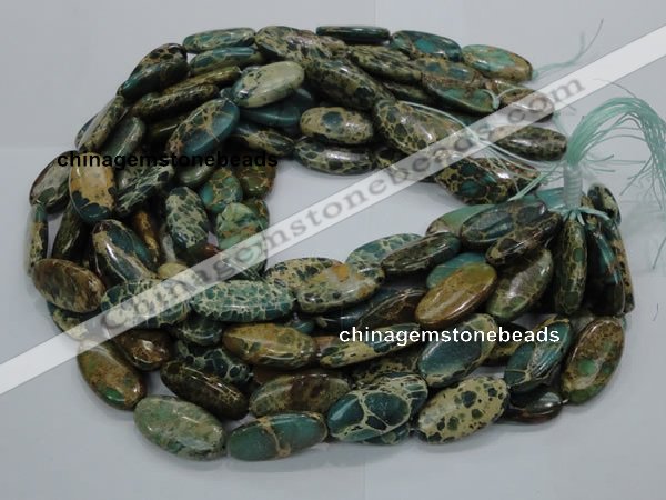 CIJ17 15.5 inches 15*30mm oval impression jasper beads wholesale