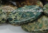 CIJ19 15.5 inches 20*40mm oval impression jasper beads wholesale