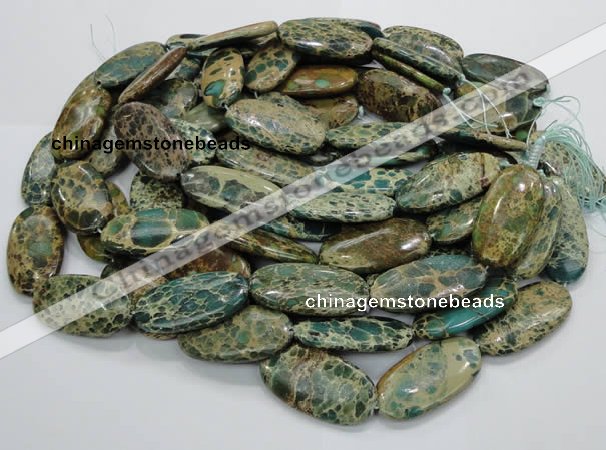 CIJ19 15.5 inches 20*40mm oval impression jasper beads wholesale