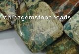 CIJ25 15.5 inches 40*40mm diamond impression jasper beads wholesale