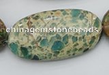 CIJ38 15.5 inches 25*50mm oval impression jasper beads wholesale