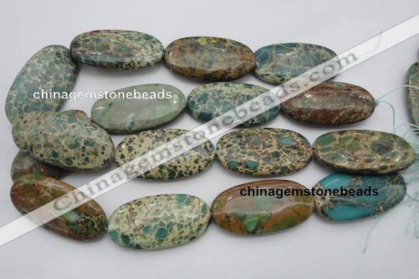 CIJ38 15.5 inches 25*50mm oval impression jasper beads wholesale