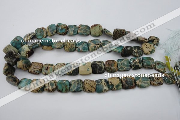 CIJ53 15.5 inches 15*15mm square impression jasper beads wholesale