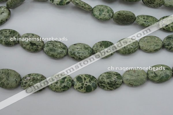 CIJ80 15.5 inches 13*18mm oval impression jasper beads wholesale